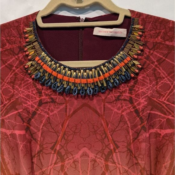 𝅺MATTHEW Williamson silk dress size 6 (10 UK) EUC - Picture 3 of 6